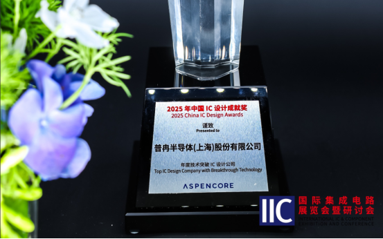 普冉半導(dǎo)體斬獲IIC 2025年度技術(shù)突破獎！用芯定義未來(圖1)